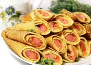 Млинці з лососем